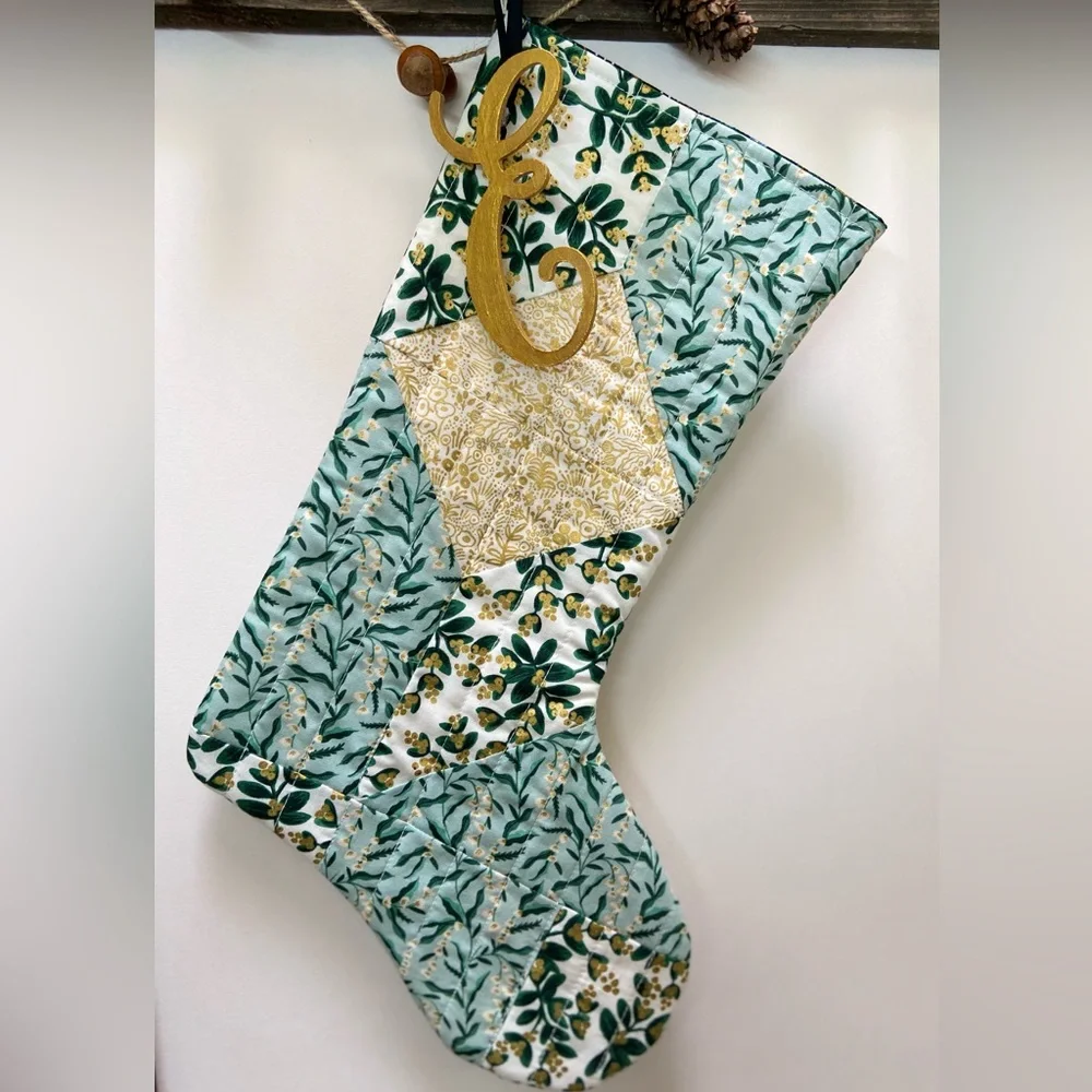 E- Handmade Rifle Paper Co. Quilted Stocking - Picture 3 of 5